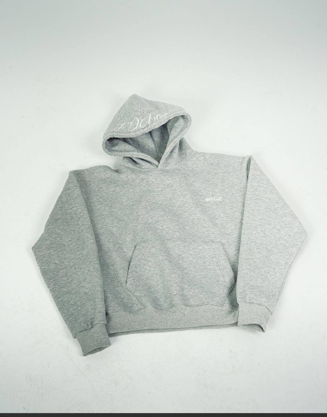 Cropped gray opal hoodie