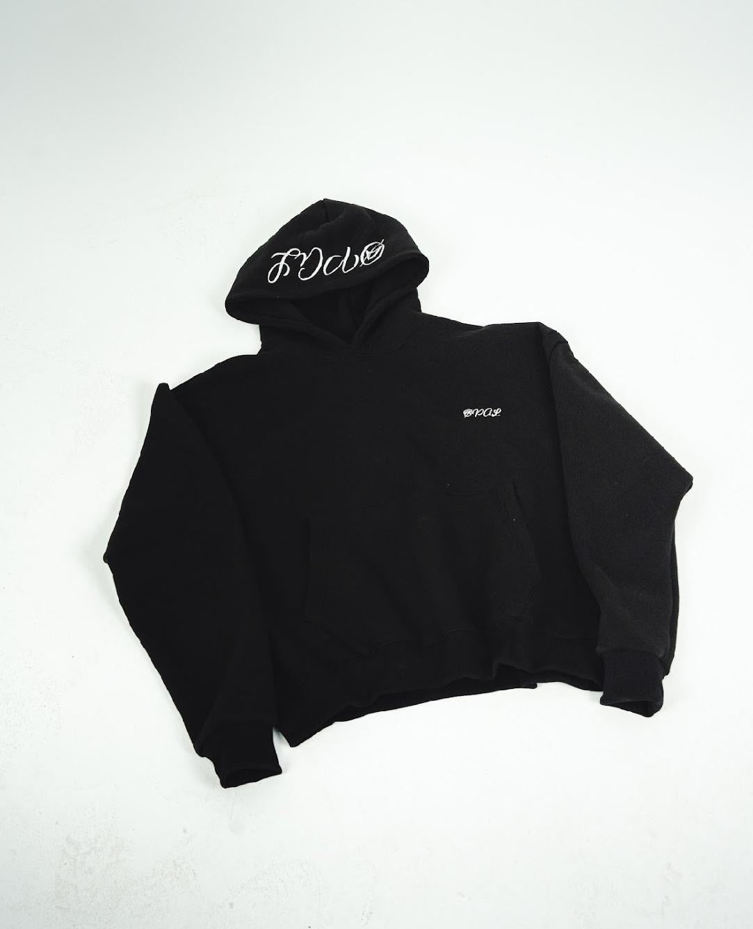 opal Cropped black hoodie